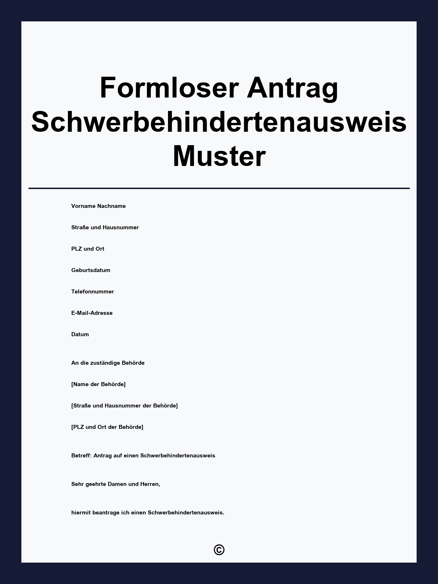 Formloser Antrag Auf Eingliederungshilfe Muster Formloser Antrag Schwerbehindertenausweis Muster